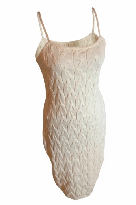 Dwuczęściowy komplet Emery Rose ecru – sukienka + kardigan – XL – nowy