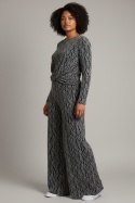 Komplet Vero Moda – bluzka + spodnie – metaliczny połysk – XL/L – bardzo dobry stan