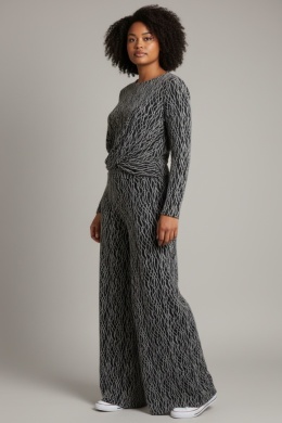 Komplet Vero Moda – bluzka + spodnie – metaliczny połysk – XL/L – bardzo dobry stan