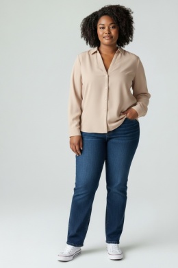 Koszula H&M pudrowy róż / nude 32 (XXS)