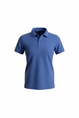 Koszulka polo SG chabrowa/kobaltowa S (bawełna, pika)
