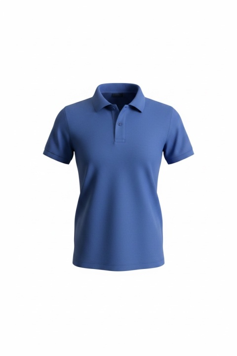 Koszulka polo SG chabrowa/kobaltowa S (bawełna, pika)