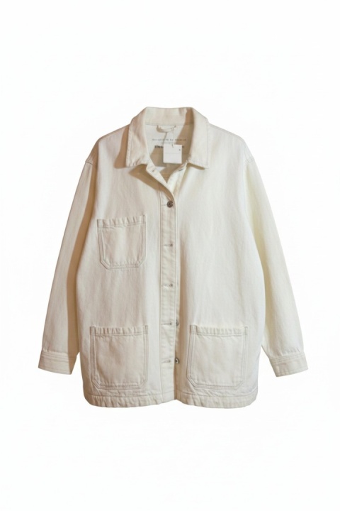 Kurtka jeansowa C&A XL ecru kremowa oversize nowa z metką