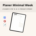 Planery Minimal Week – dzienny, tygodniowy, miesięczny i roczny (PDF)