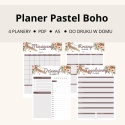 Planery Pastel Boho – dzienny, tygodniowy, miesięczny i roczny PDF