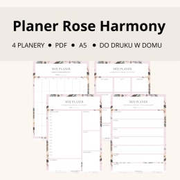 Planery Rose Harmony – dzienny, tygodniowy, miesięczny i roczny (PDF)