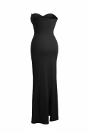 Sukienka Shein – czarna, bodycon, cut‑out, maxi – rozmiar XS (34)