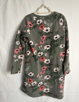 Sukienka dresowa H&M L.O.G.G. ciemnoszara 134/140