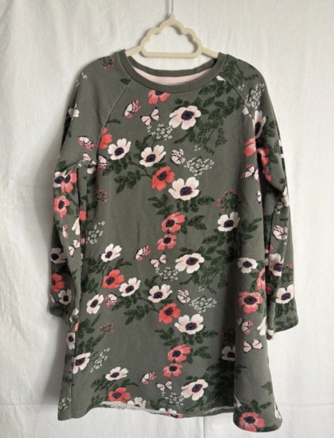 Sukienka dresowa H&M L.O.G.G. ciemnoszara 134/140
