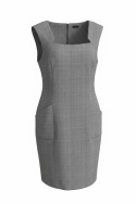 Sukienka w kratkę Evie szara 44 (XL)