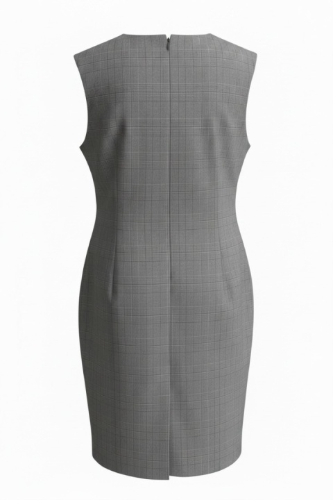 Sukienka w kratkę Evie szara 44 (XL)