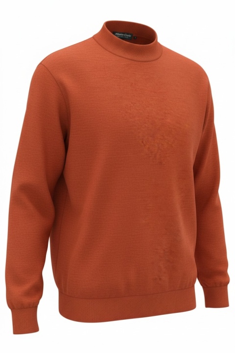 Sweter męski Monte Carlo ceglasty półgolf 56 (XL)