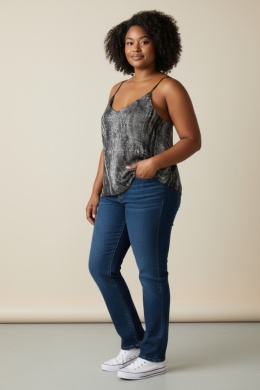 Top H&M Conscious Collection satynowy animal print 38 (V‑neck, luźny)