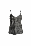 Top H&M Conscious Collection satynowy animal print 38 (V‑neck, luźny)