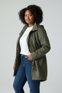 Vero Moda długa kurtka butelkowa zieleń L stan bdb
